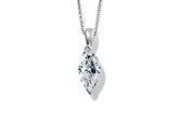 Marquise Diamond Pendant in Platinum